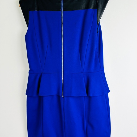 Cynthia Steffe Jersey Knit Blue Dress with Peplum - 8 - Picture 7 of 10